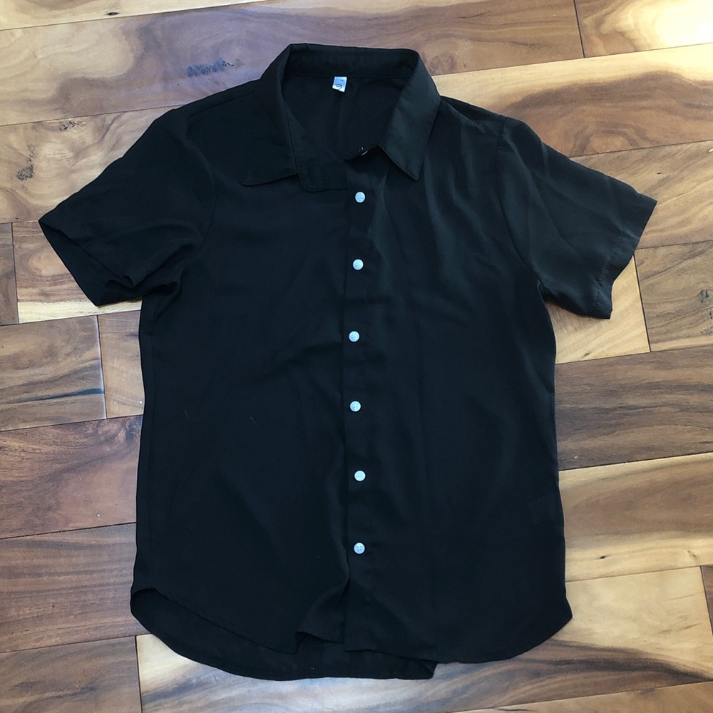 Classic Black Button-Up Shirt